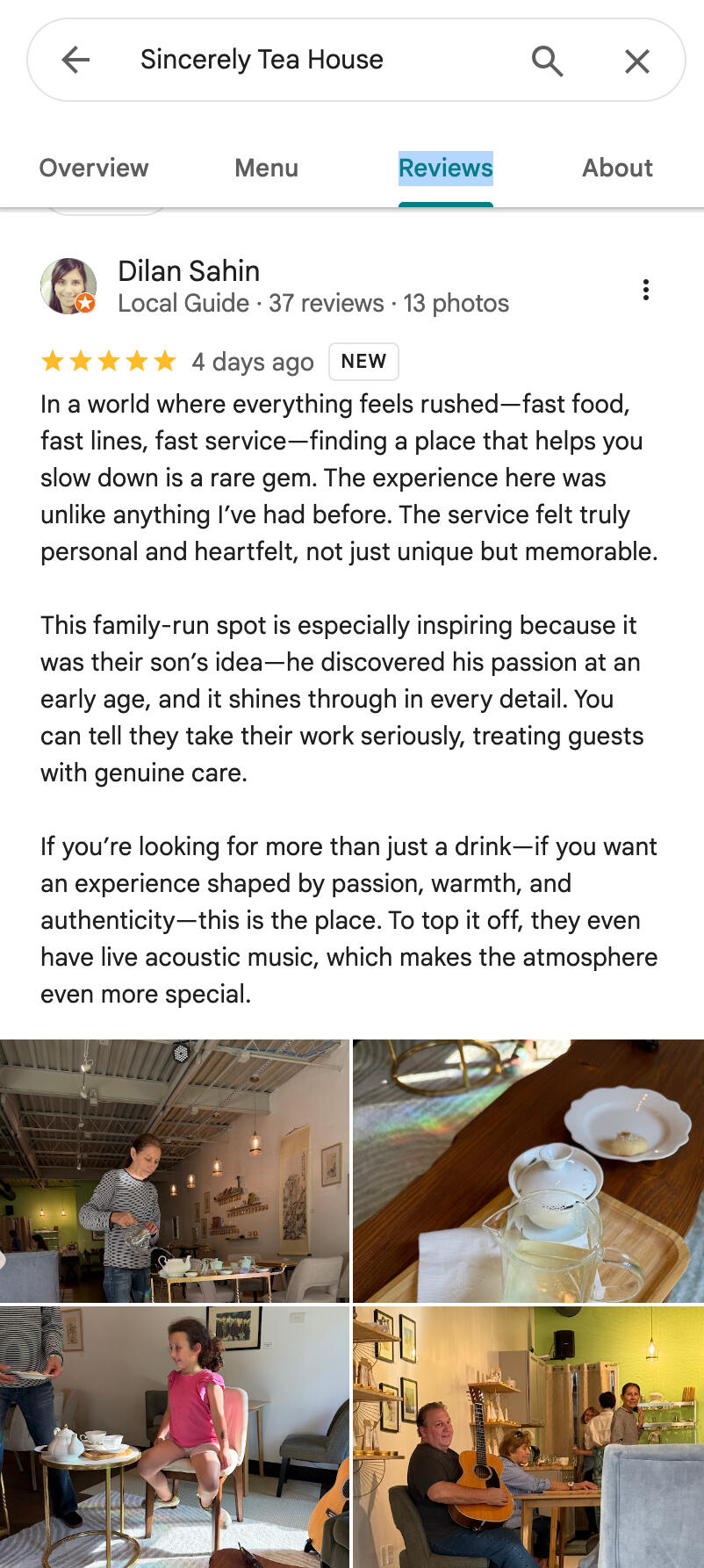 Reviews - Sincerely Tea House